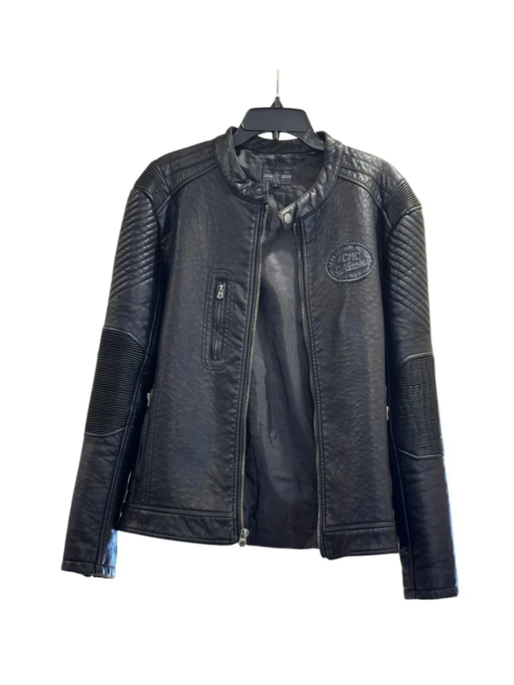 Men’s Affliction “Live Fast” Moto Jacket Size Large - Picture 2 of 7